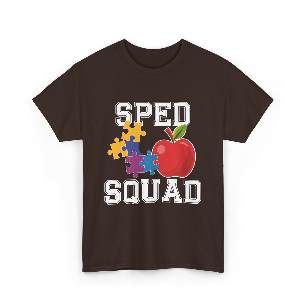 SPED Squad Special Education Teacher T-Shirt - Dark Chocolate