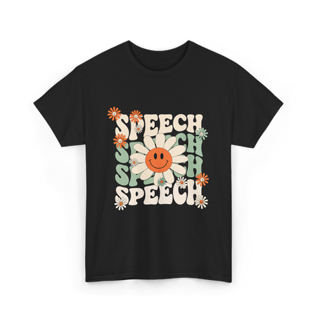 Speech Flowers Speech Therapy T-Shirt - Black