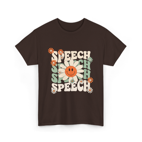 Speech Flowers Speech Therapy T-Shirt - Dark Chocolate