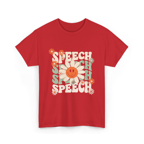 Speech Flowers Speech Therapy T-Shirt - Red