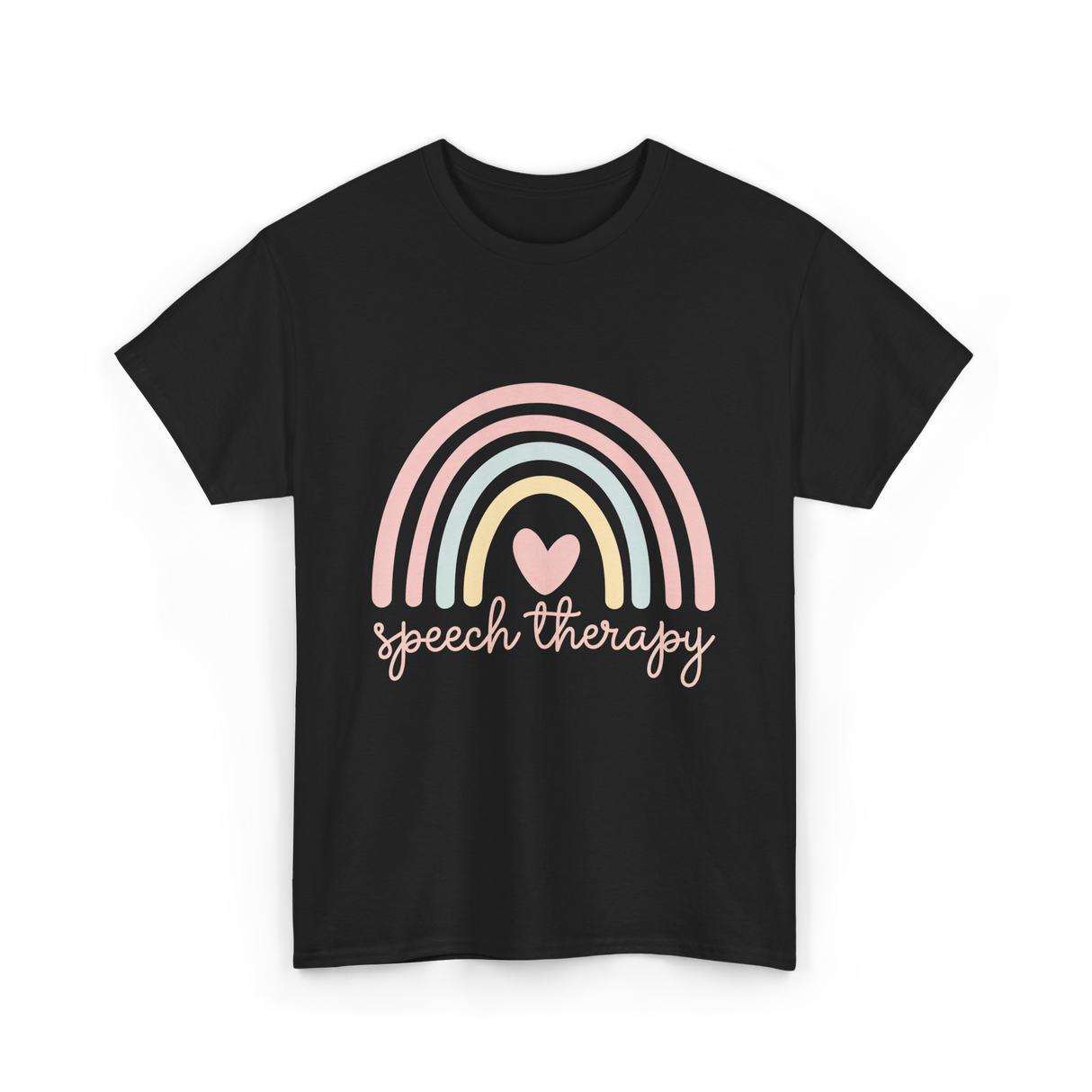 Speech Therapy Rainbow SLP T-Shirt - Black