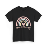 Speech Therapy Rainbow SLP T-Shirt - Black