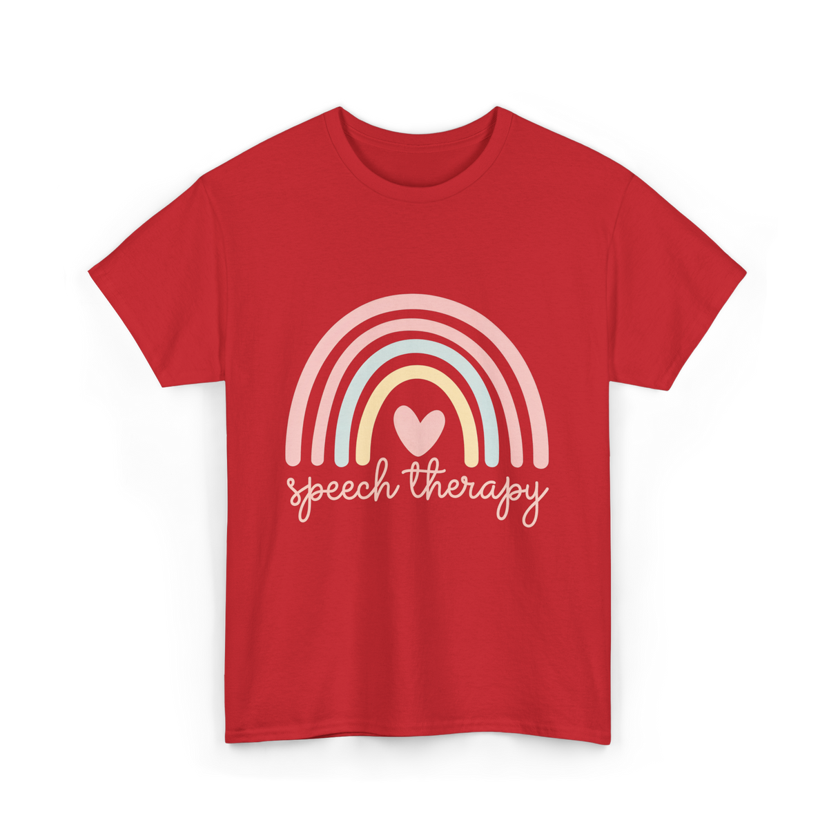 Speech Therapy Rainbow SLP T-Shirt - Red