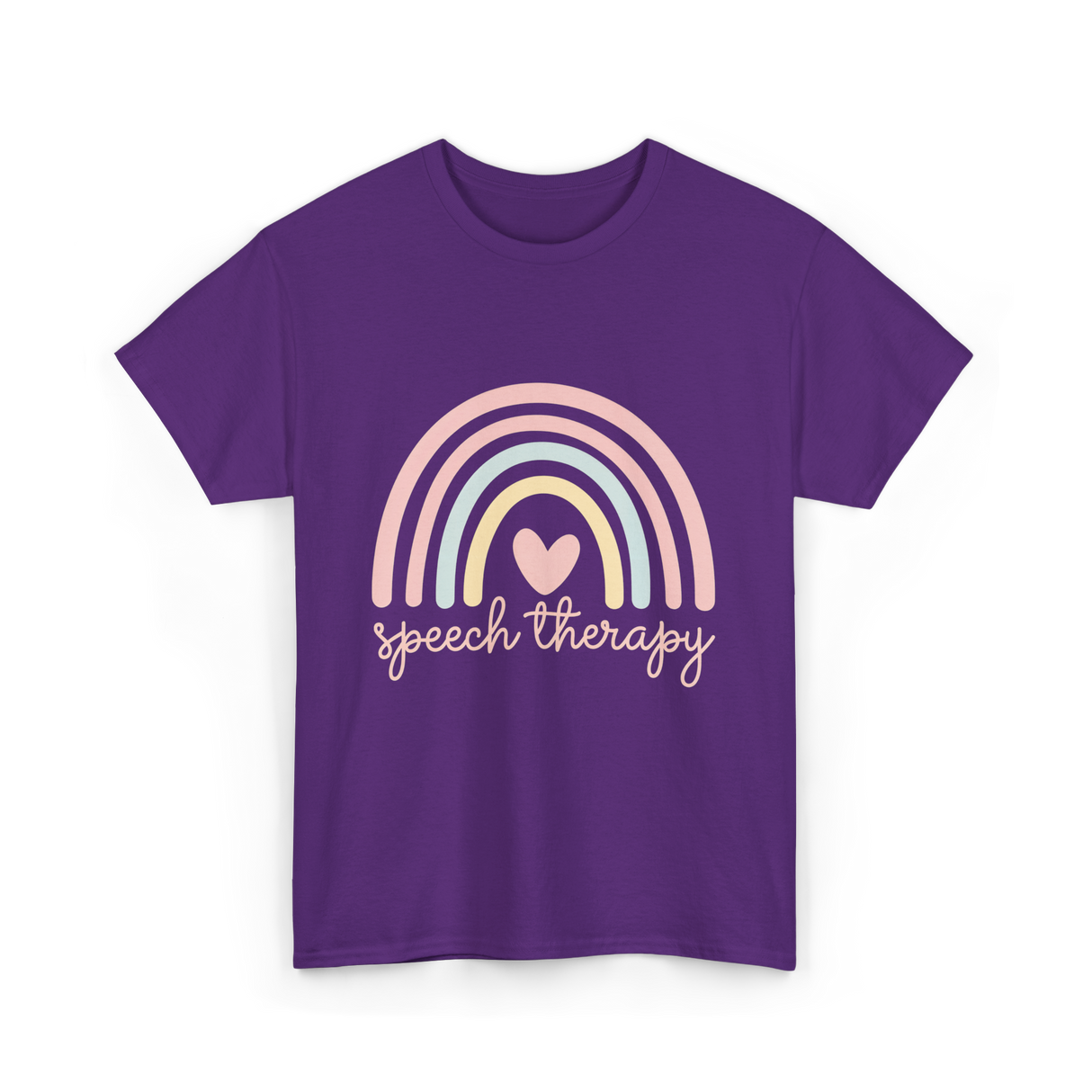 Speech Therapy Rainbow SLP T-Shirt - Purple