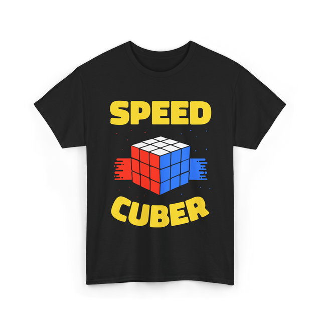 Speed Cuber Speedcubing Cube T-Shirt - Black