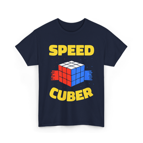 Speed Cuber Speedcubing Cube T-Shirt - Navy