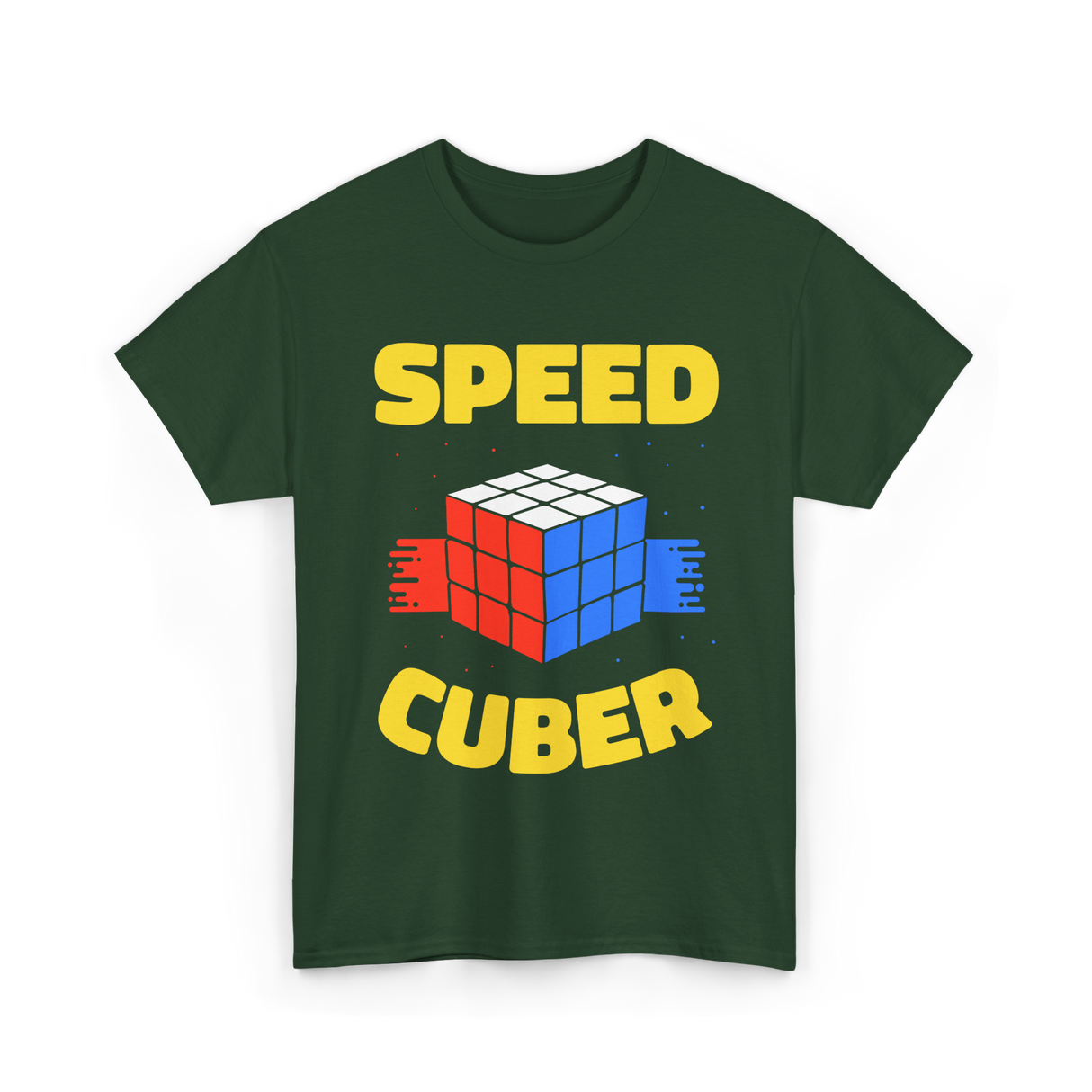 Speed Cuber Speedcubing Cube T-Shirt - Forest Green