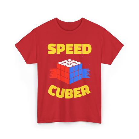 Speed Cuber Speedcubing Cube T-Shirt - Red