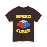 Speed Cuber Speedcubing Cube T-Shirt - Dark Chocolate