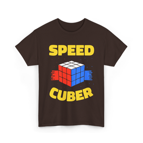 Speed Cuber Speedcubing Cube T-Shirt - Dark Chocolate