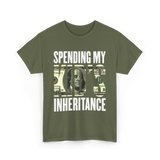 Spending My Kid's Inheritance T-Shirt - Military Green