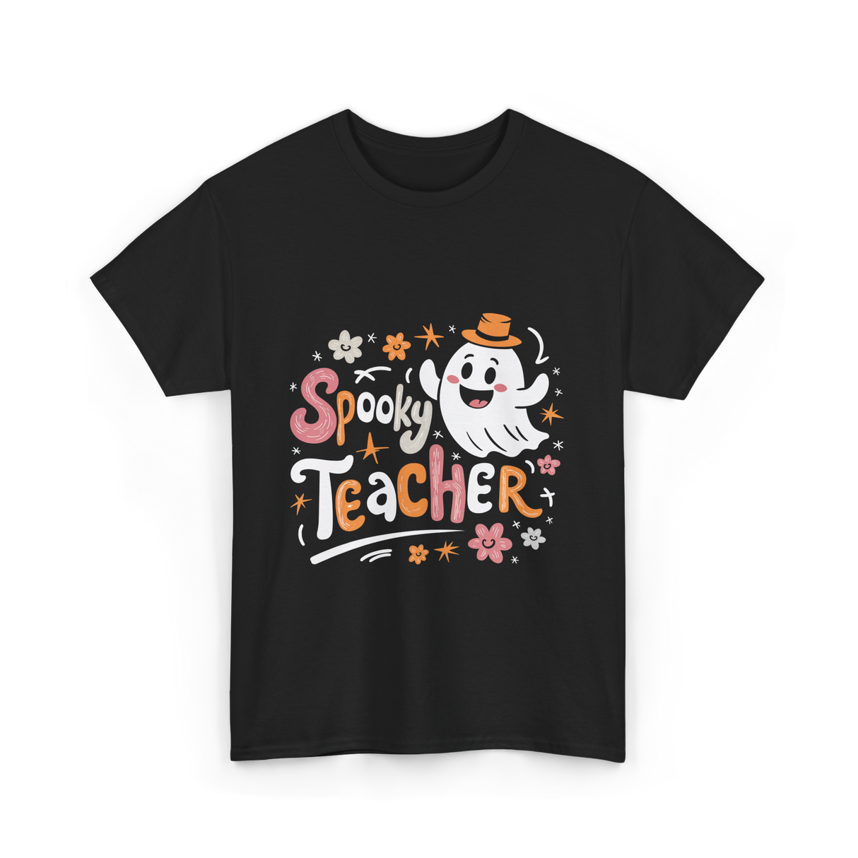 Spooky Teacher Halloween Educator T-Shirt - Black