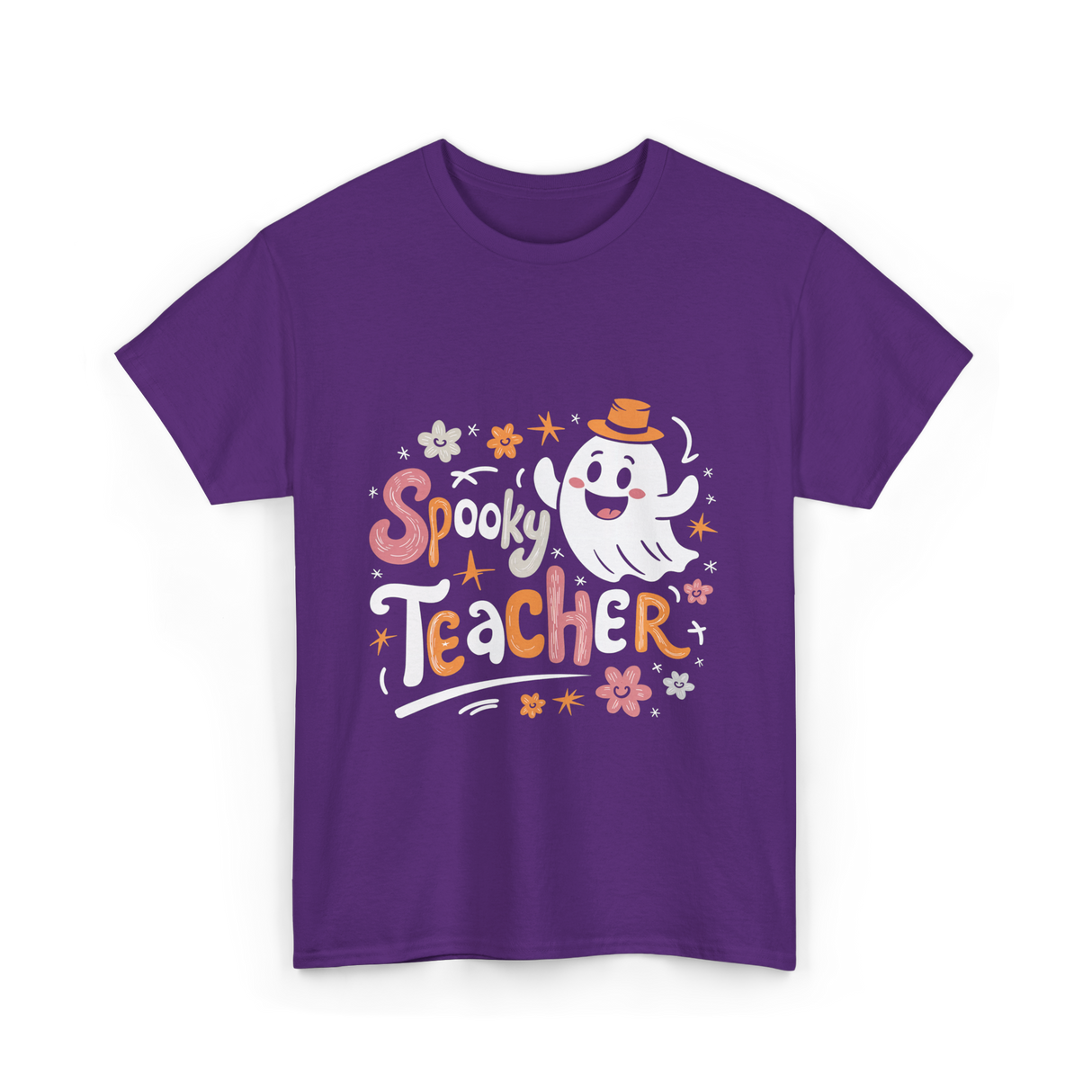 Spooky Teacher Halloween Educator T-Shirt - Purple