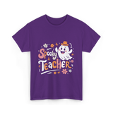 Spooky Teacher Halloween Educator T-Shirt - Purple