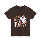 Spooky Teacher Halloween Educator T-Shirt - Dark Chocolate