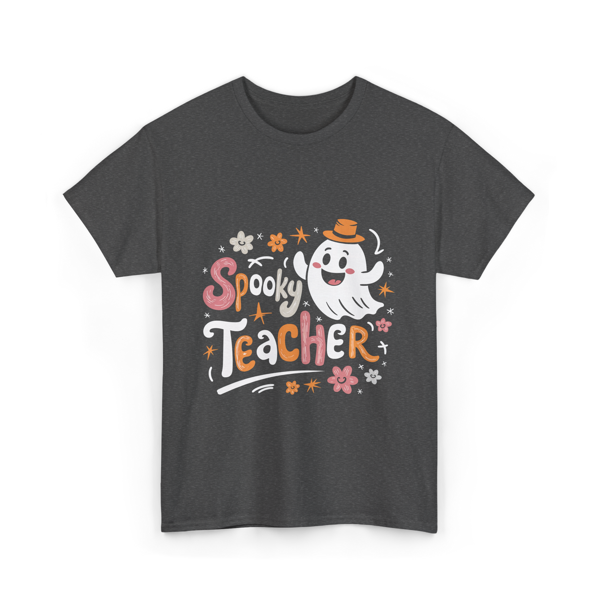 Spooky Teacher Halloween Educator T-Shirt - Dark Heather