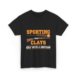 Sporting Clays Golf Shotgun T-Shirt - Black