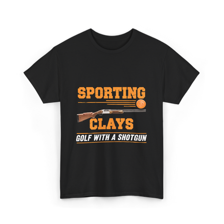 Sporting Clays Golf Shotgun T-Shirt - Black