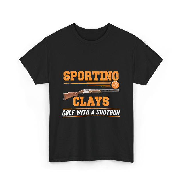 Sporting Clays Golf Shotgun T-Shirt - Black