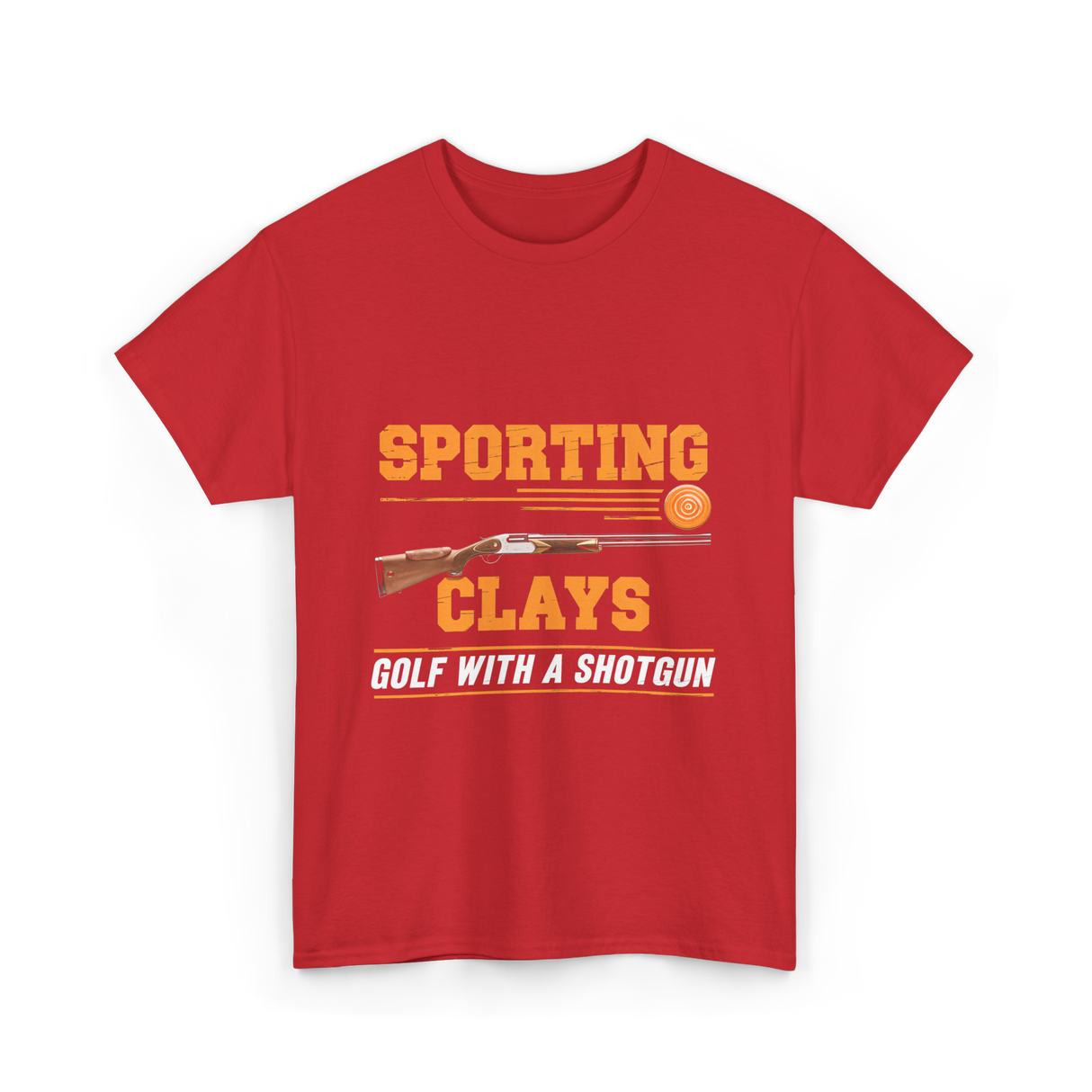 Sporting Clays Golf Shotgun T-Shirt - Red