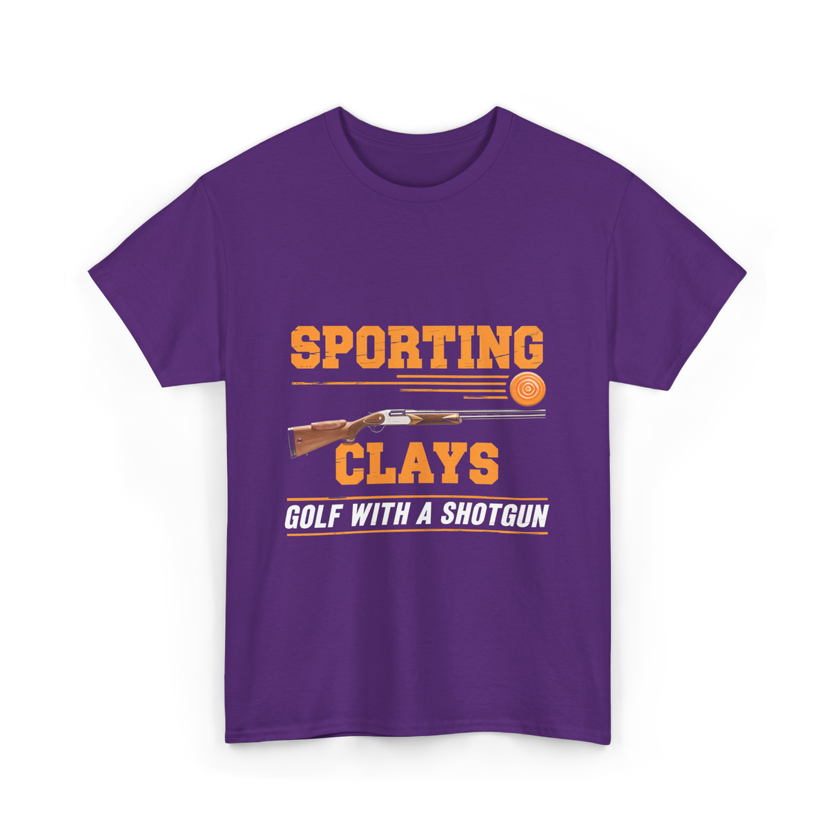 Sporting Clays Golf Shotgun T-Shirt - Purple