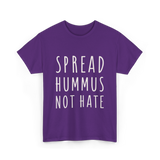Spread Hummus Not Hate Vegan T-Shirt - Purple