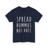 Spread Hummus Not Hate Vegan T-Shirt - Navy