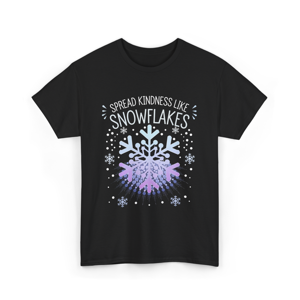 Spread Kindness Snowflakes Kindness T-Shirt - Black