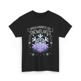 Spread Kindness Snowflakes Kindness T-Shirt - Black