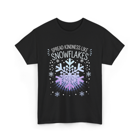 Spread Kindness Snowflakes Kindness T-Shirt - Black