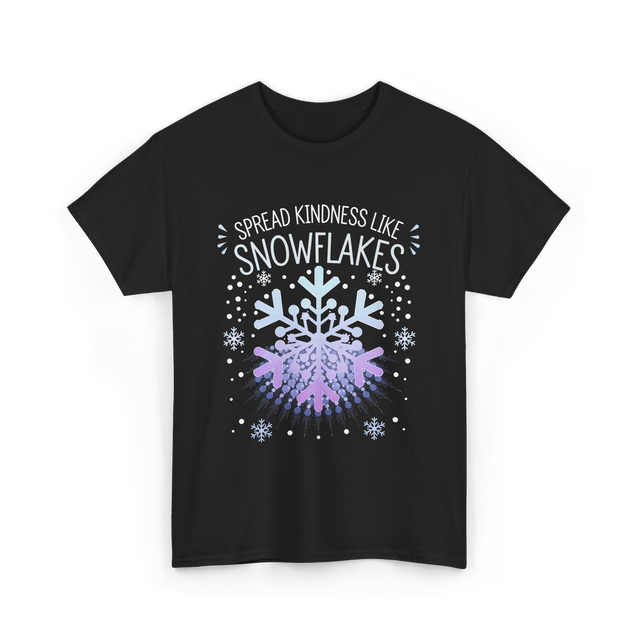 Spread Kindness Snowflakes Kindness T-Shirt - Black