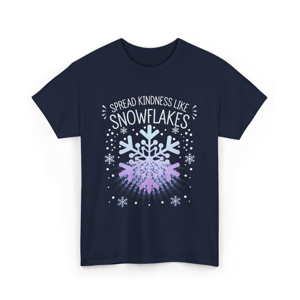 Spread Kindness Snowflakes Kindness T-Shirt - Navy