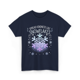 Spread Kindness Snowflakes Kindness T-Shirt - Navy