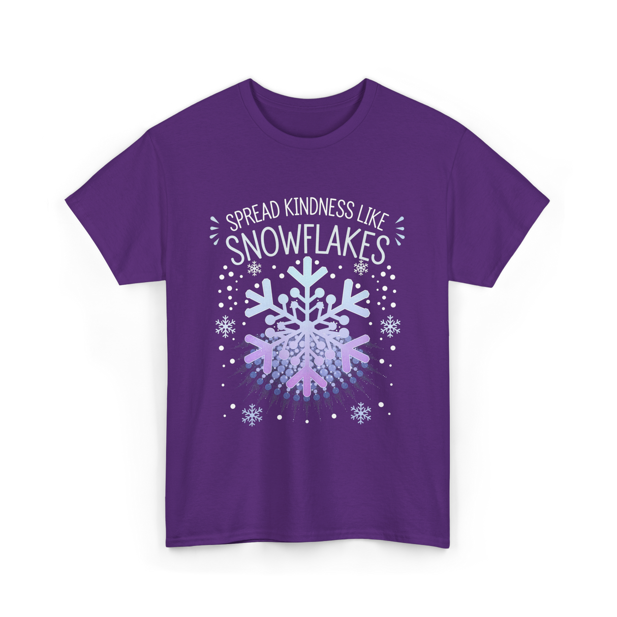 Spread Kindness Snowflakes Kindness T-Shirt - Purple