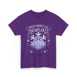 Spread Kindness Snowflakes Kindness T-Shirt - Purple