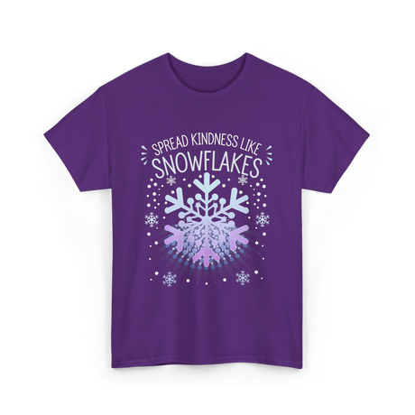 Spread Kindness Snowflakes Kindness T-Shirt - Purple