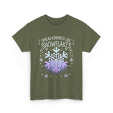 Spread Kindness Snowflakes Kindness T-Shirt - Military Green