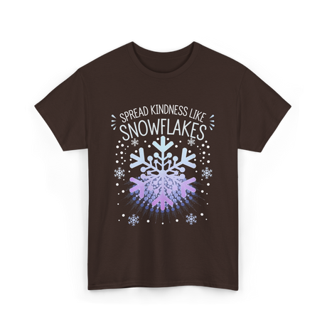 Spread Kindness Snowflakes Kindness T-Shirt - Dark Chocolate