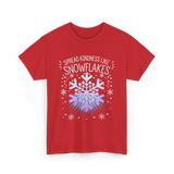 Spread Kindness Snowflakes Kindness T-Shirt - Red