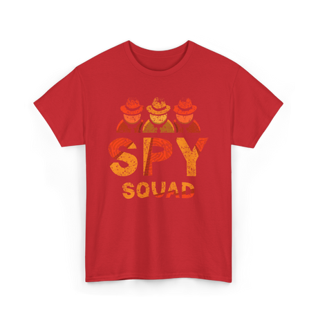 Spy Squad Detective Investigation T-Shirt - Red