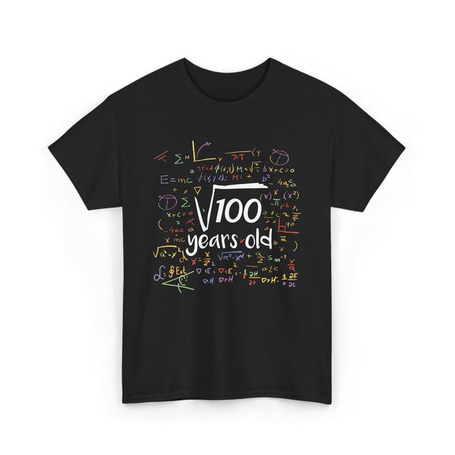 Square Root of 100 Birthday Party T-Shirt - Black