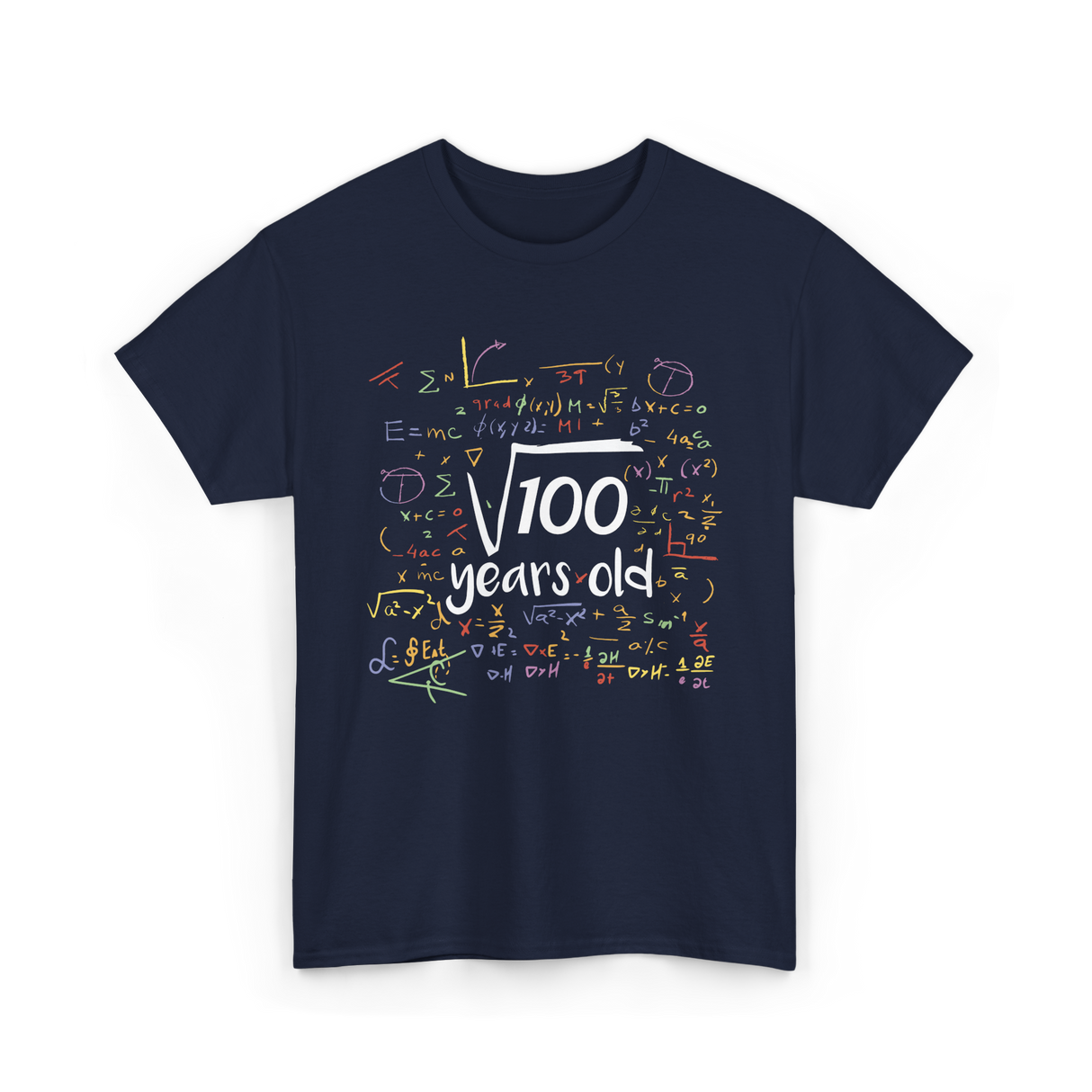 Square Root of 100 Birthday Party T-Shirt - Navy