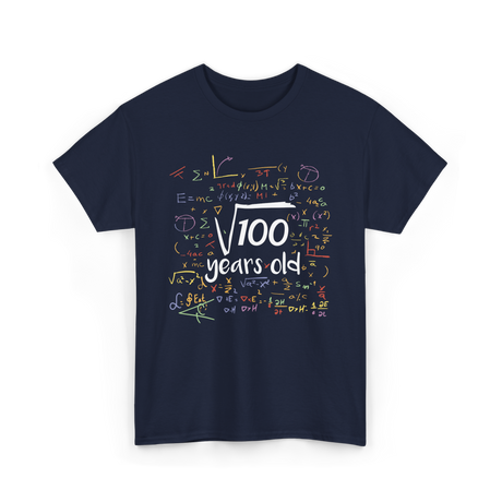 Square Root of 100 Birthday Party T-Shirt - Navy