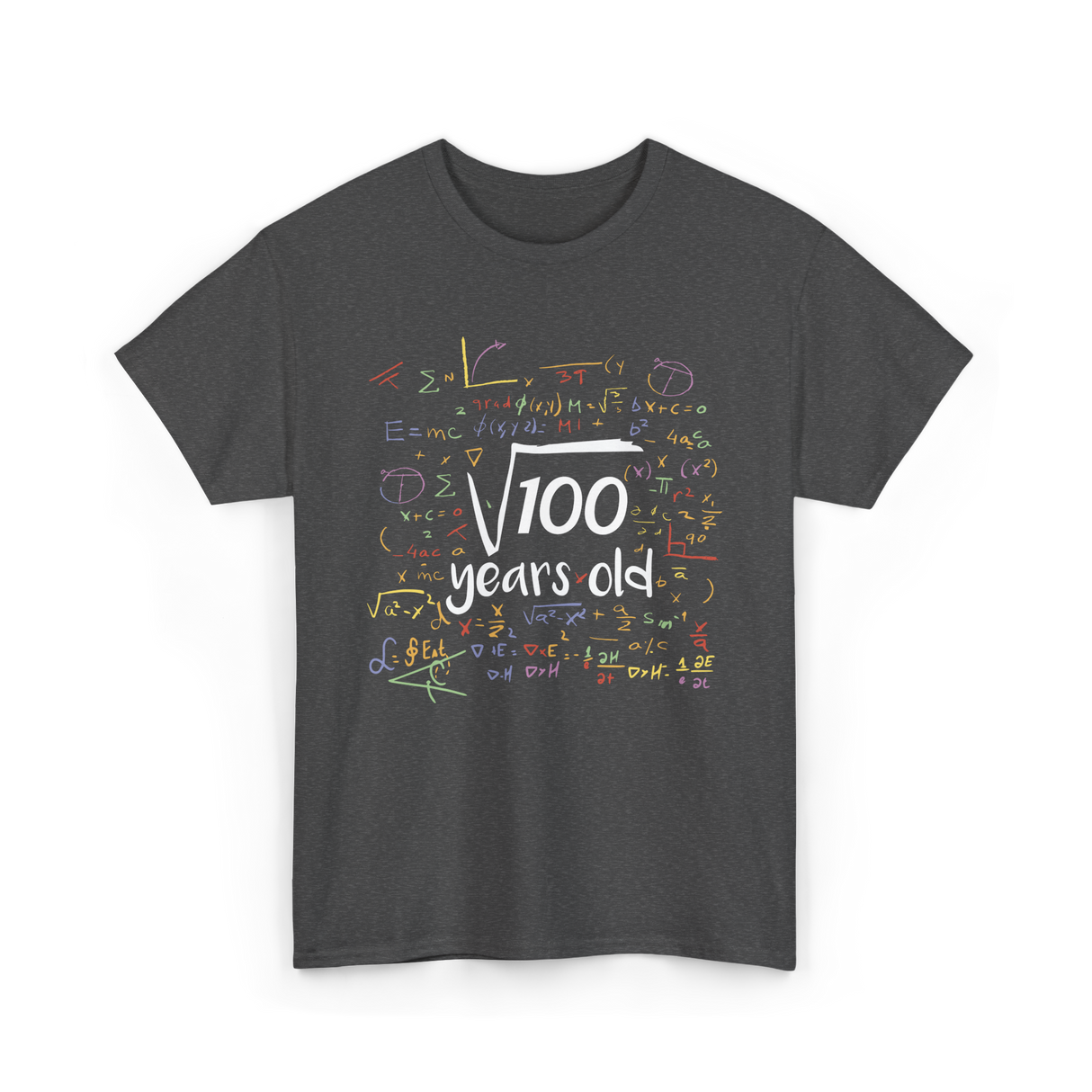 Square Root of 100 Birthday Party T-Shirt - Dark Heather