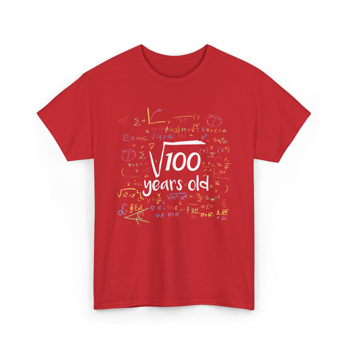 Square Root of 100 Birthday Party T-Shirt - Red