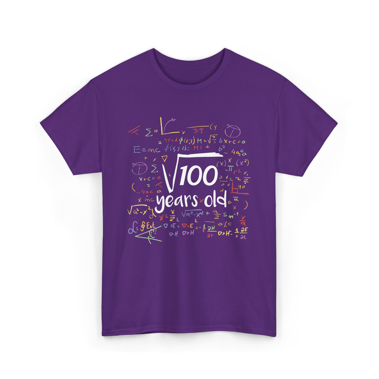 Square Root of 100 Birthday Party T-Shirt - Purple