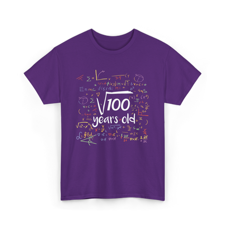 Square Root of 100 Birthday Party T-Shirt - Purple