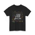 Square Root Of 121 Birthday Celebration T-Shirt - Black