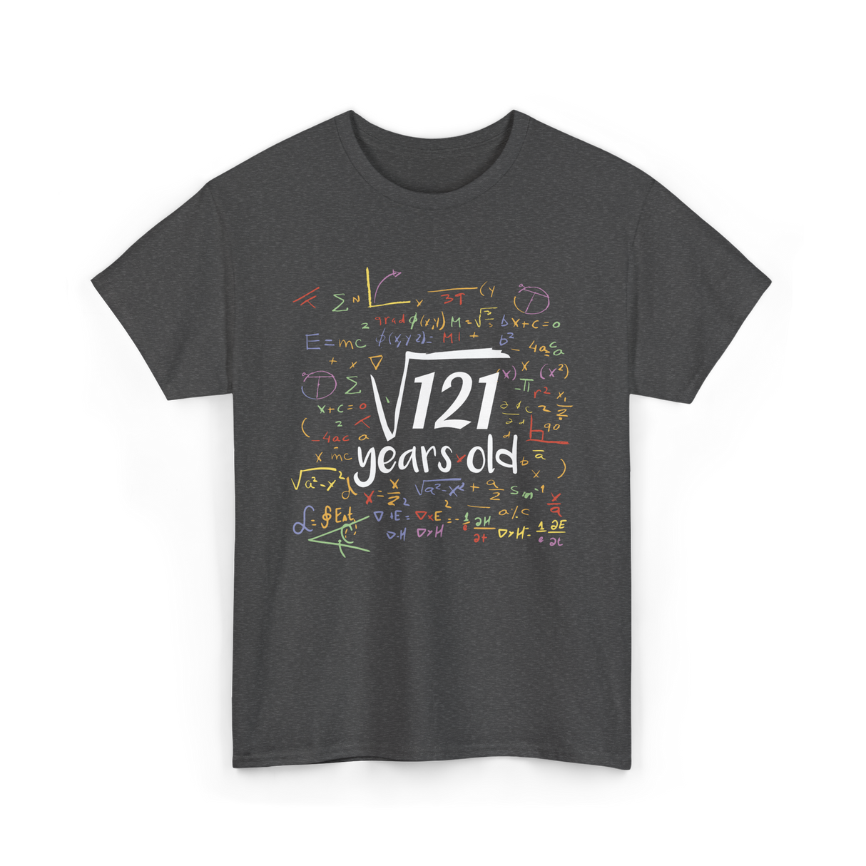 Square Root Of 121 Birthday Celebration T-Shirt - Dark Heather