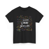 Square Root Of 1681 Birthday Celebration T-Shirt - Black